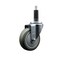 Service Caster 4'' Gray Poly Wheel Swivel 1'' Expanding Stem Caster SCC-EX20S414-PPUB-1 - alternate 1